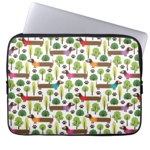Tekkels op een Gang in het Park Laptop Sleeve