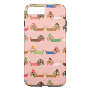 Tekkels op Roze iPhone 8 Plus / 7 Plus Hoesje