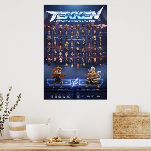 Tekken Chibi Characters Vertical Wall Poster (Cuisine)