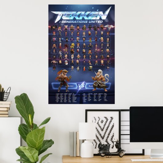 Tekken Chibi Characters Vertical Wall Poster (Bureau à domicile)