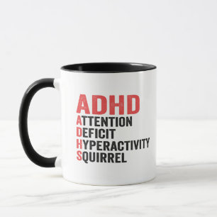 Tekort aan hyperactiviteit Eekhoorn ADHD Cadeau Mok