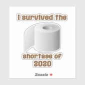 Tekort aan toiletpapier sticker (Vel)