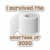 Tekort aan toiletpapier sticker (Voorkant)