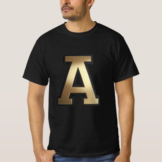 Tekst "A" T-shirt (Voorkant)