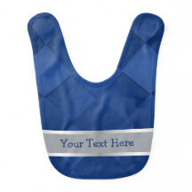Tekst aanpassen Navy Blue met zilveren strip