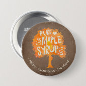 Tekst aanpassen op de Button Maple Syrup Tree (Voorkant /achterkant)