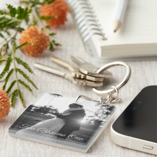 tekst Acrylbruiloft Sleutelhanger (Voorkant Rechts)