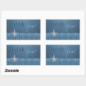 tekst Blauw Dank u Stickers (Vel)