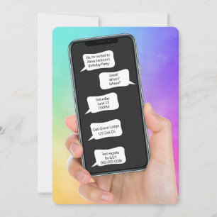 Tekst Bubbels voor Verjaardagsfeest Uitnodigen Kaart