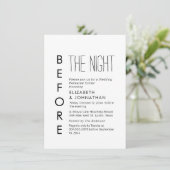 Tekst Calligrafie De Nacht Voor Uitnodiging (Staand voorkant)