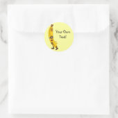  tekst Cartoon Banana Ronde Sticker (Tas)