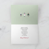 Tekst EDITABLE van de Douane van Pinguin van Feestdagen Kaart (Binnen)