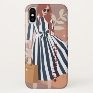  tekst en afbeelding Trendy schattige kleuren iPhone X Hoesje
