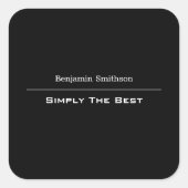  tekst en kleuren - Basis zwart-wit Vierkante Sticker (Voorkant)