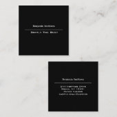  tekst en kleuren - Basis zwart-wit Vierkante Visitekaartje (Voorkant / Achterkant)