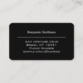 tekst en kleuren - Basis zwart-wit Visitekaartje (Achterkant)