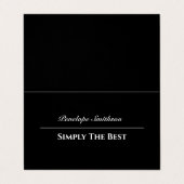  tekst en kleuren - Basis zwart-wit Visitekaartjes (Buitenkant ongevouwen)