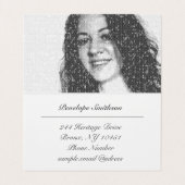  tekst en kleuren - Basis zwart-wit Visitekaartjes (Binnenkant ongevouwen)