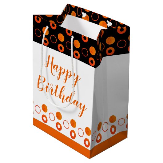 Tekst en kleuren personaliseren medium cadeauzakje (Achterkant Gekanteld)