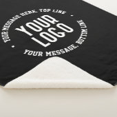 tekst en uw geüploade Logo of Afbeelding Sherpa Deken (3/4)