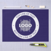  tekst en uw Logo | Donkerblauw Paarse Tissuepapier (Craft)