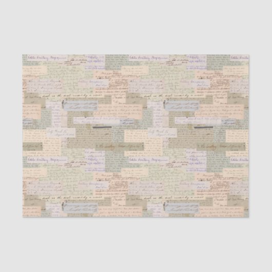  tekst Ephemera Tissuepapier (Voorkant)