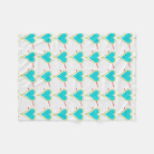 Tekst. Hart & Arrow-Gold-Wht Fleece Deken (Voorkant (Horizontaal))