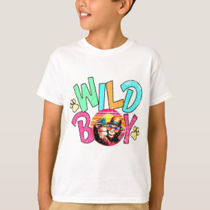 Tekst in gestileerde, kleurrijke letters T-shirt