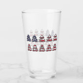 Tekst in Kerstbomen Gelukkig XMAS Patriottisch Glas (Achterkant)