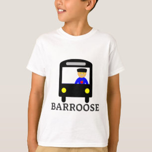 Tekst in Van het Eiland Man: barroose en zwarte T-shirt