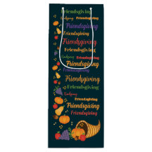Tekst kleurrijke Cornucopia Friendsgiving Party