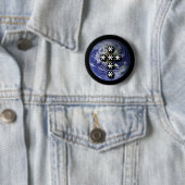 Tekst Kruis Knop Ronde Button 5,7 Cm (In situ)