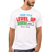Tekst 'Level Up' met groene laadvoortgang