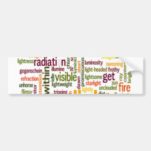 tekst Licht, Product aanpassen Bumpersticker