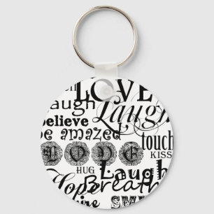  tekst Life Advice Apparel en Gifts Sleutelhanger