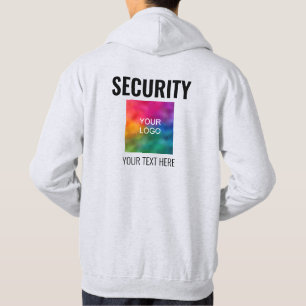 tekst Logo Dubbelzijdige Mannen beveiliging Hoodie