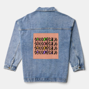 TEKST OF GESPREK DENIM JACKET