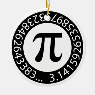TEKST ONTWERP Pi Aantal Wiskundig symbool Keramisch Ornament