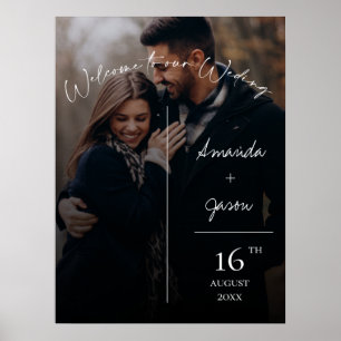 Tekst Overlay Foto Welkom Op Onze Bruiloft Poster