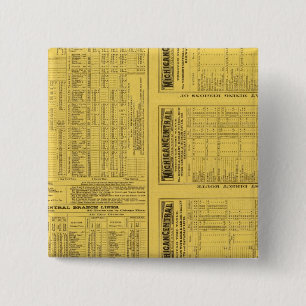 Tekst Pagina Michigan Central Railroad Vierkante Button 5,1 Cm