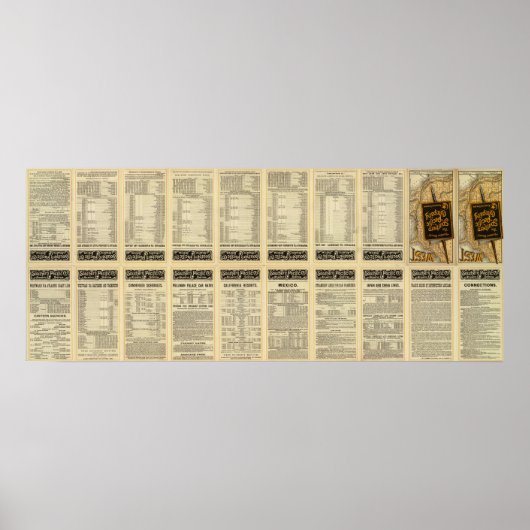 Tekst Pagina Sunset Route Poster (Voorkant)