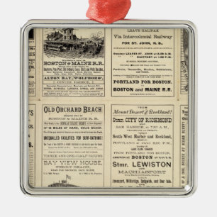 Tekst Pagina van Boston en Maine Railroad Metalen Ornament