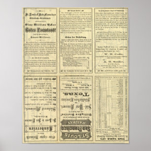 Tekst Pagina van de spoorweg St. Louis en San Fran Poster