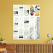 Tekst Pagina van het nationale park van Yellowston Canvas Afdruk (Insitu (Woonkamer))