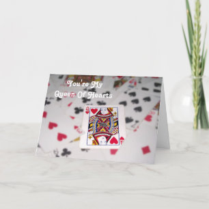 tekst / Queen of Hearts Kaart