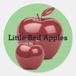 Tekst rode appels op groen verwijderen of bewerken ronde sticker