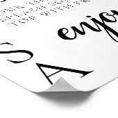 Tekst Script Minimaal Mimosa Bar Bord Poster (Hoek)