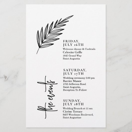 Tekst Scripted Wedding Events Tijdlijn (Voorkant)