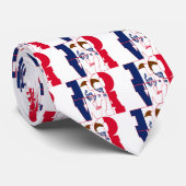 Tekst staatsvlag Iowa Stropdas (Opgerold)