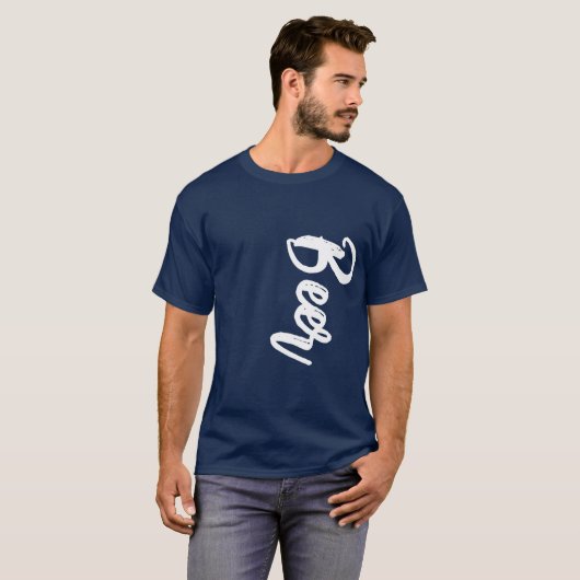 tekst t-shirt. Cool Script Word bier T-shirt (Voorkant volledig)